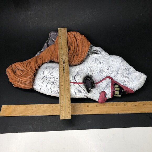 Pennywise Latex Half Mask Adult Size Evil Clown Circus Scary Halloween Costume - Picture 6 of 10